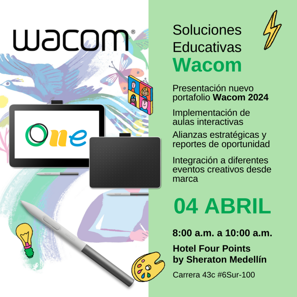Presentación del portafolio WACOM 2024 para el sector empresarial y Educativo en MEDELLIN